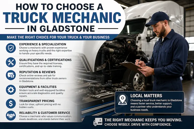 how to choose a truck mechanic in gladstone