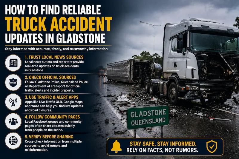 how to find reliable truck accident updates in gladstone