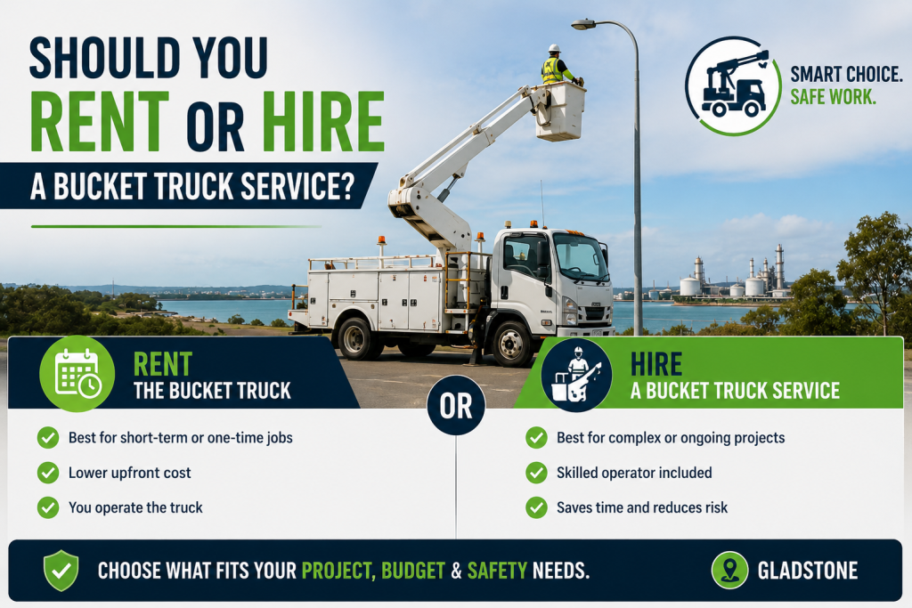 should you rent or hire a bucket truck service