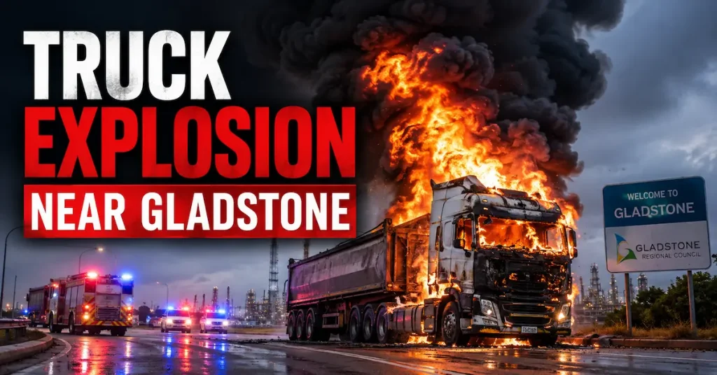 truck explosion near gladstone