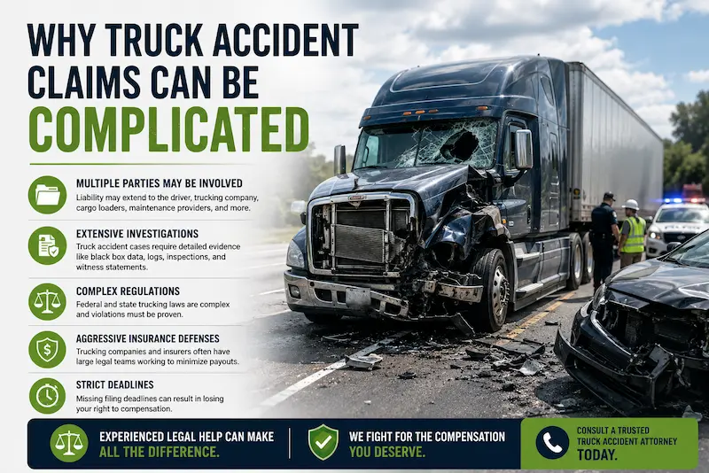 why truck accident claims can be complicated